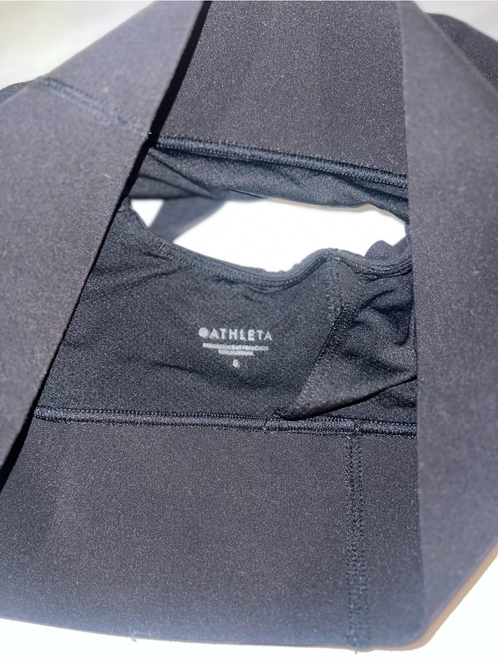 Athleta Black Padded Sports Bralette with Wide Crossback Straps - Picture 3 of 3